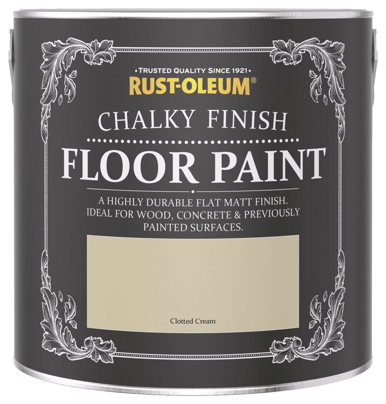 Rust-Oleum Chalky Floor Matt Paint 2.5L - Clotted Cream