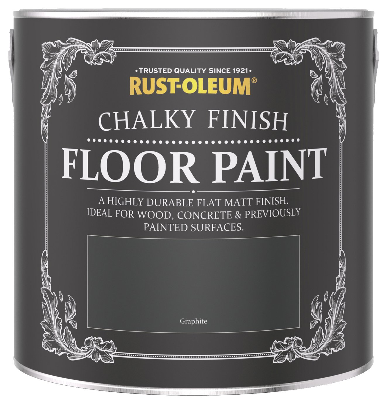 Rust-Oleum Chalky Floor Matt Paint 2.5L - Graphite