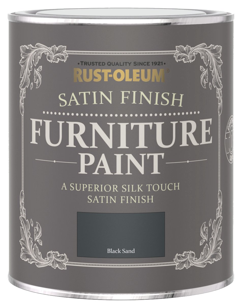 Rust-Oleum Furniture Satin Paint 750ml - Black Sand