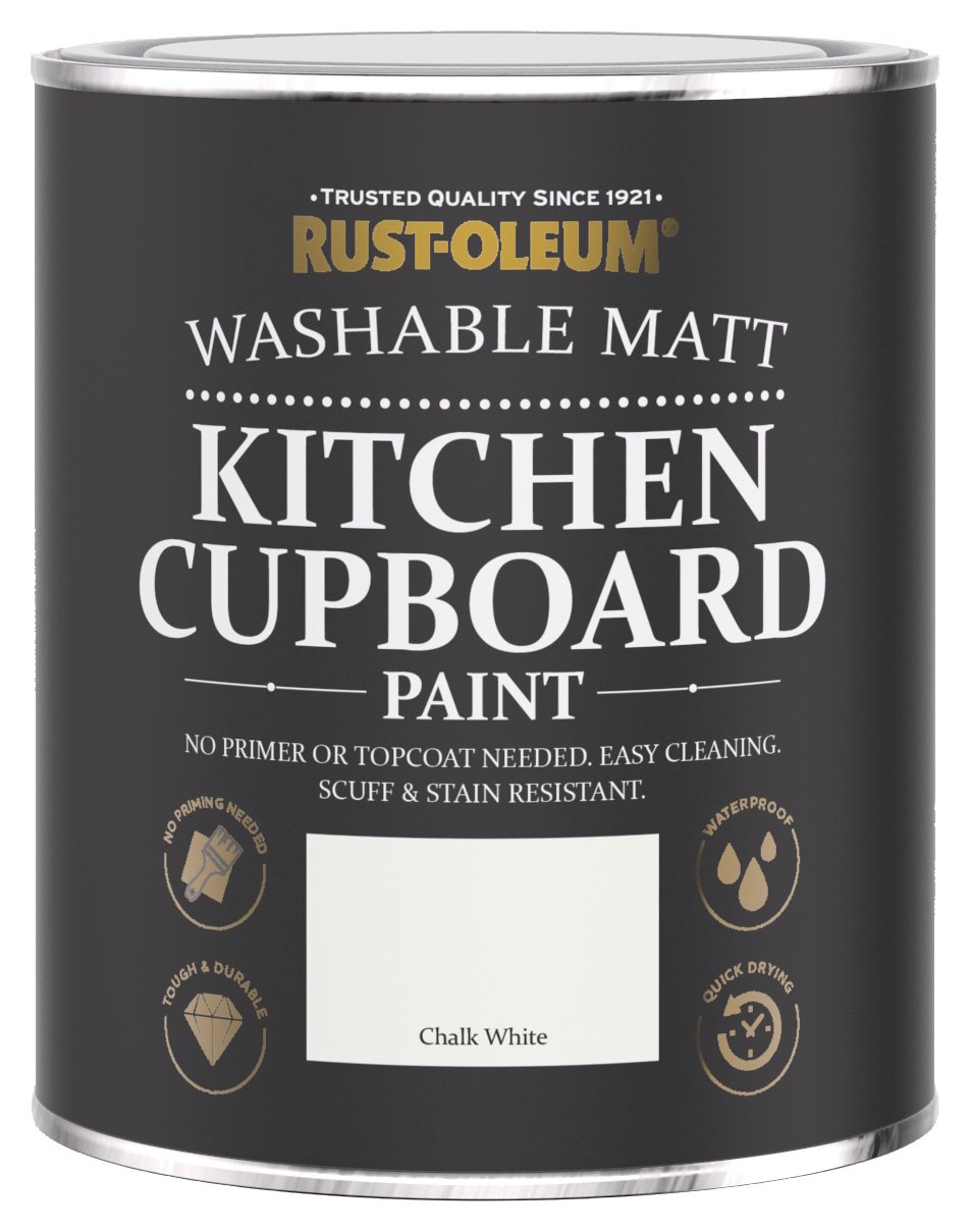 Rust-Oleum Kitchen Cupboard Matt Paint 750ml - Chalk White
