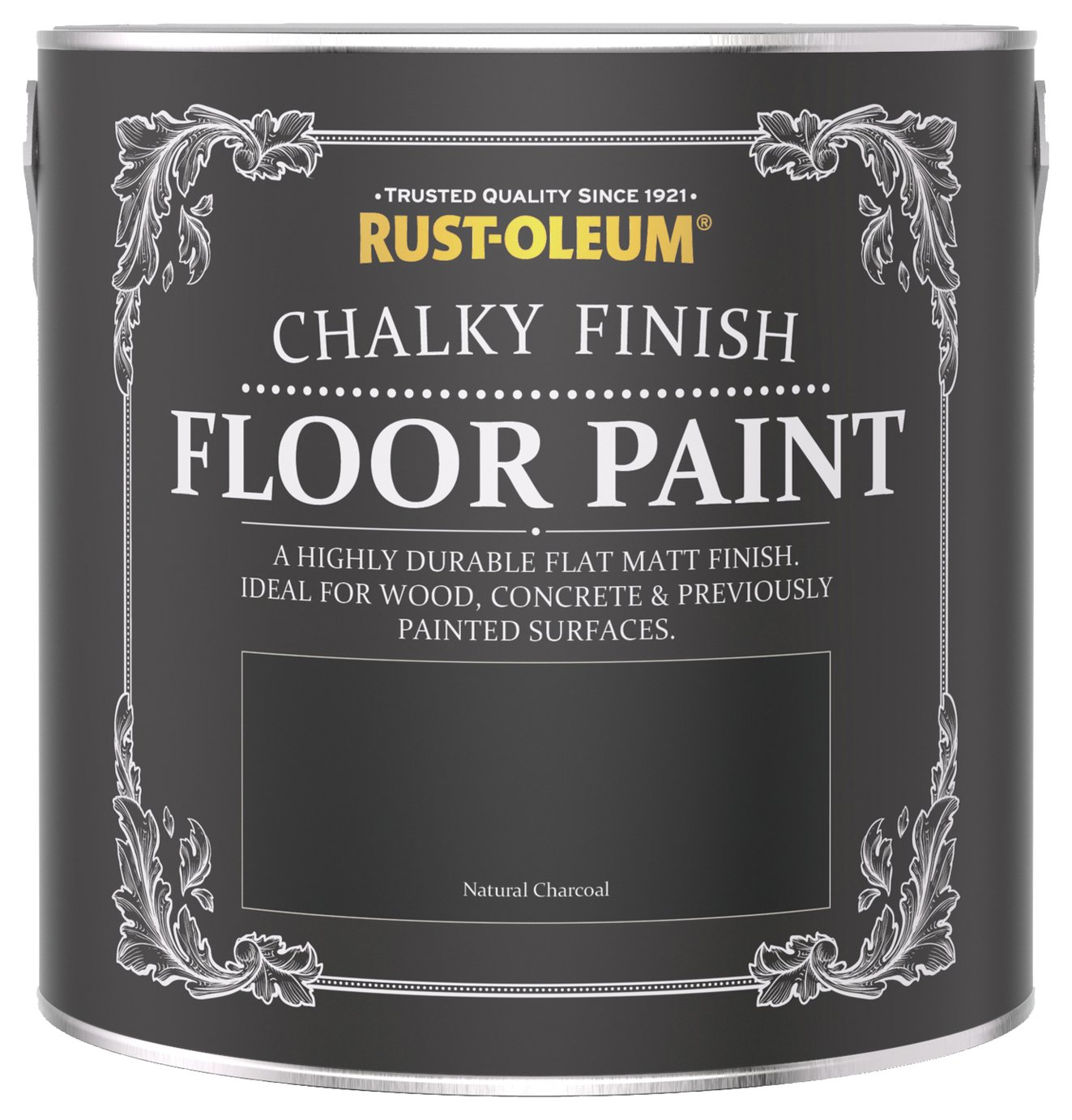 Rust-Oleum Chalky Floor Matt Paint 2.5L - Natural Charcoal