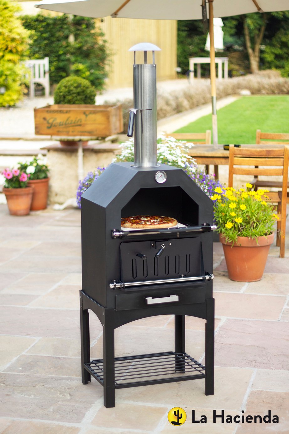 La Hacienda Steel Multi-Function Pizza Oven