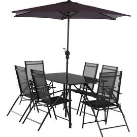 Buy Argos Home Pacific 6 Seater Metal Patio Set Black Silver