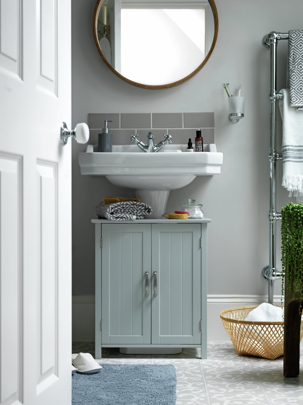 Argos Home Tongue & Groove Under Sink Unit - Grey