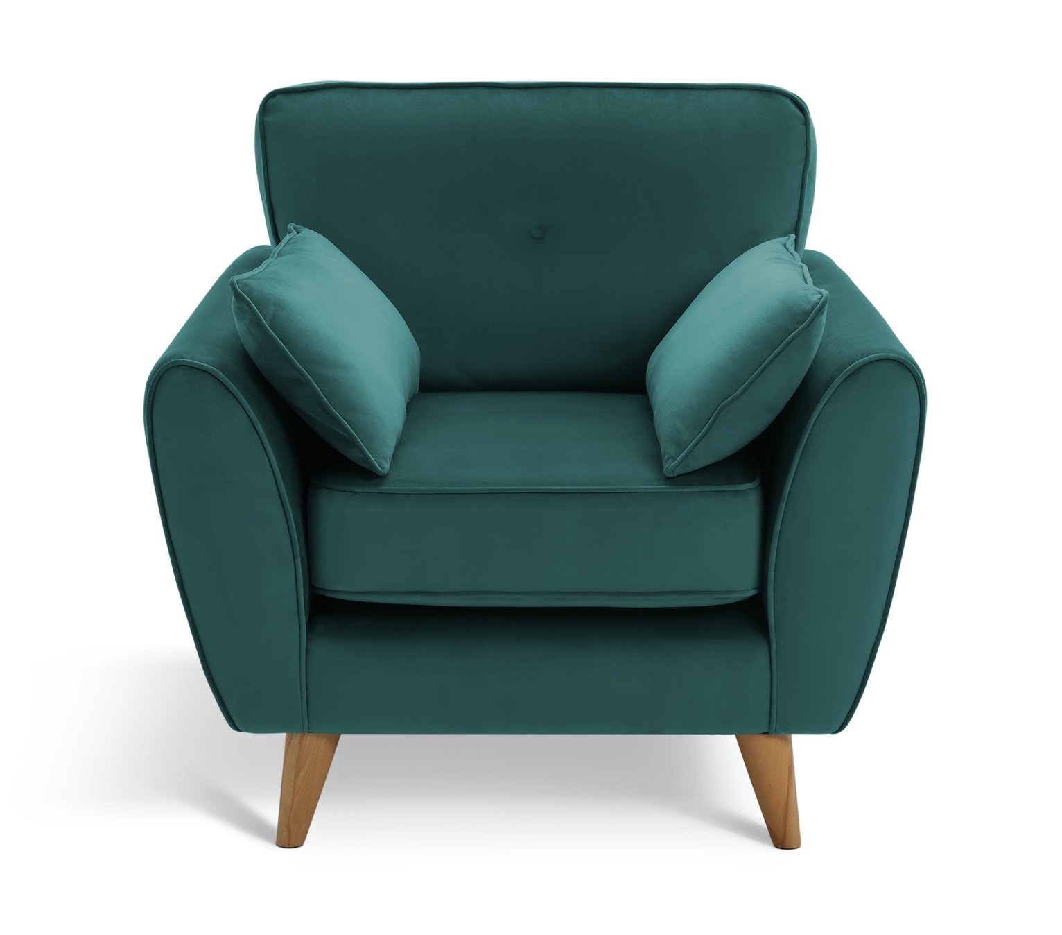 Habitat Iris Velvet Armchair - Teal