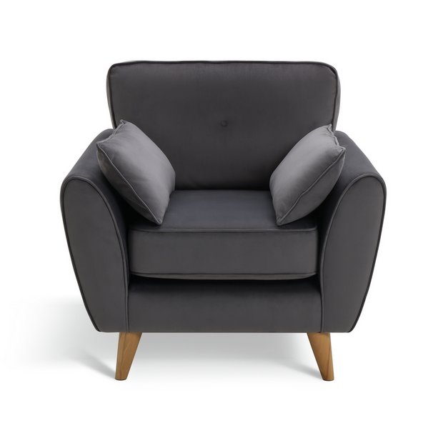 Velvet discount chair argos