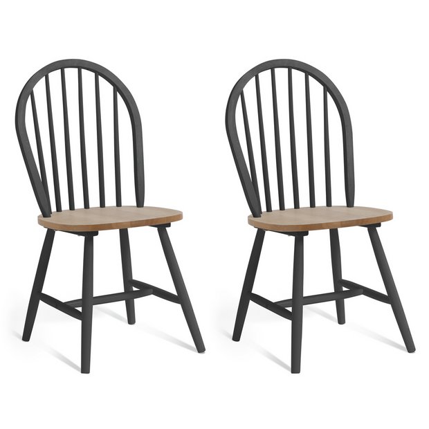 Black dining best sale chairs argos