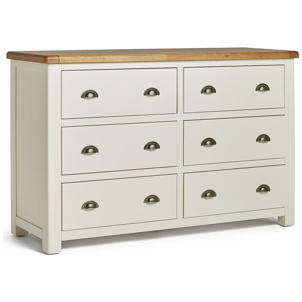 Buy Argos Home Kent 6 Drawer Chest Cream and Oak Chest of drawers Argos