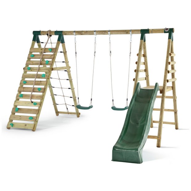 Argos wooden cheap swing set