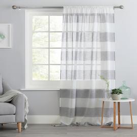 Buy Argos Home Unlined Voile Panels Grey Curtains Argos