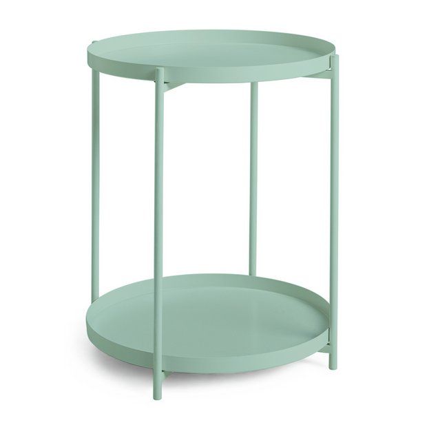 Mint green store end table