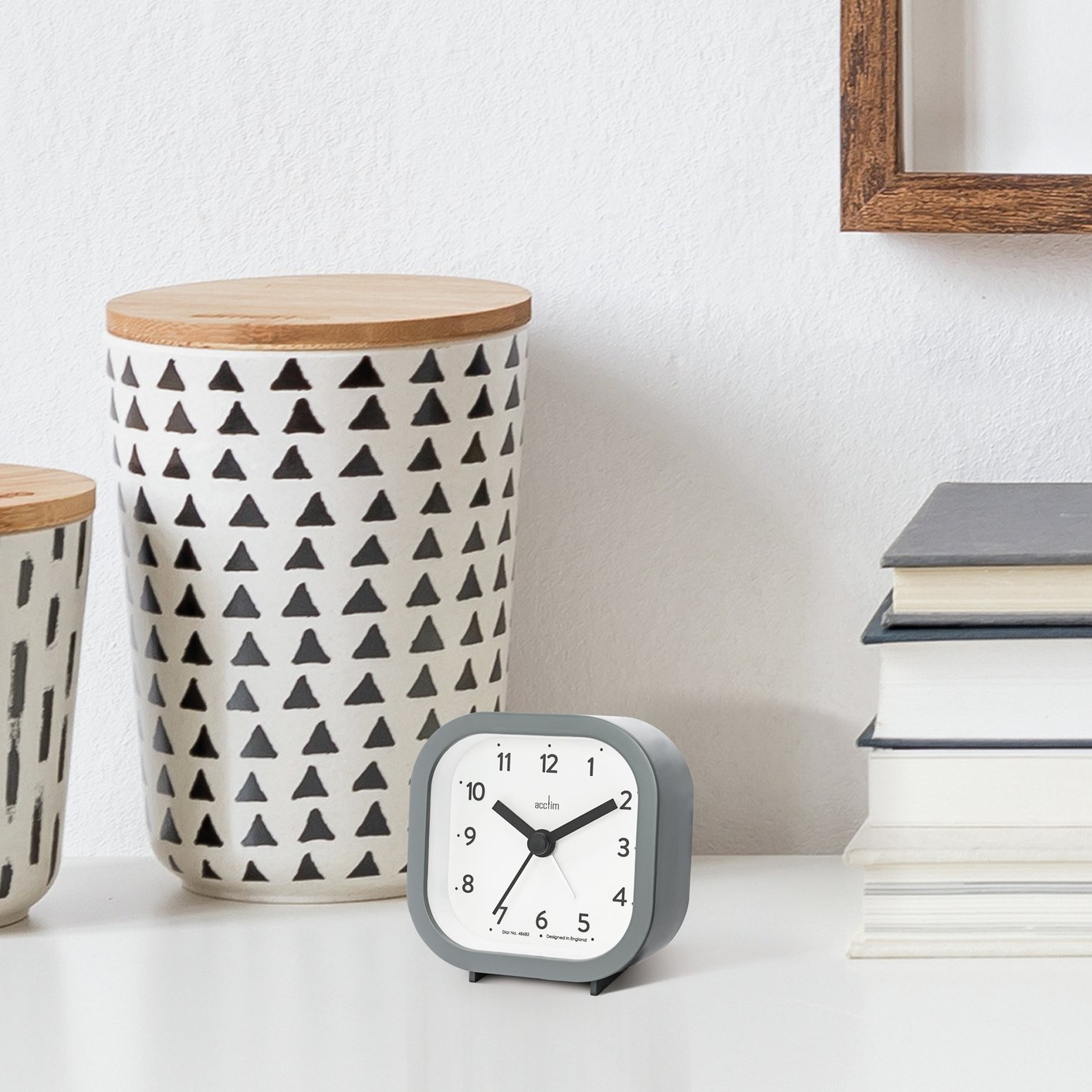 Acctim Remi Analogue Alarm Clock - Grey