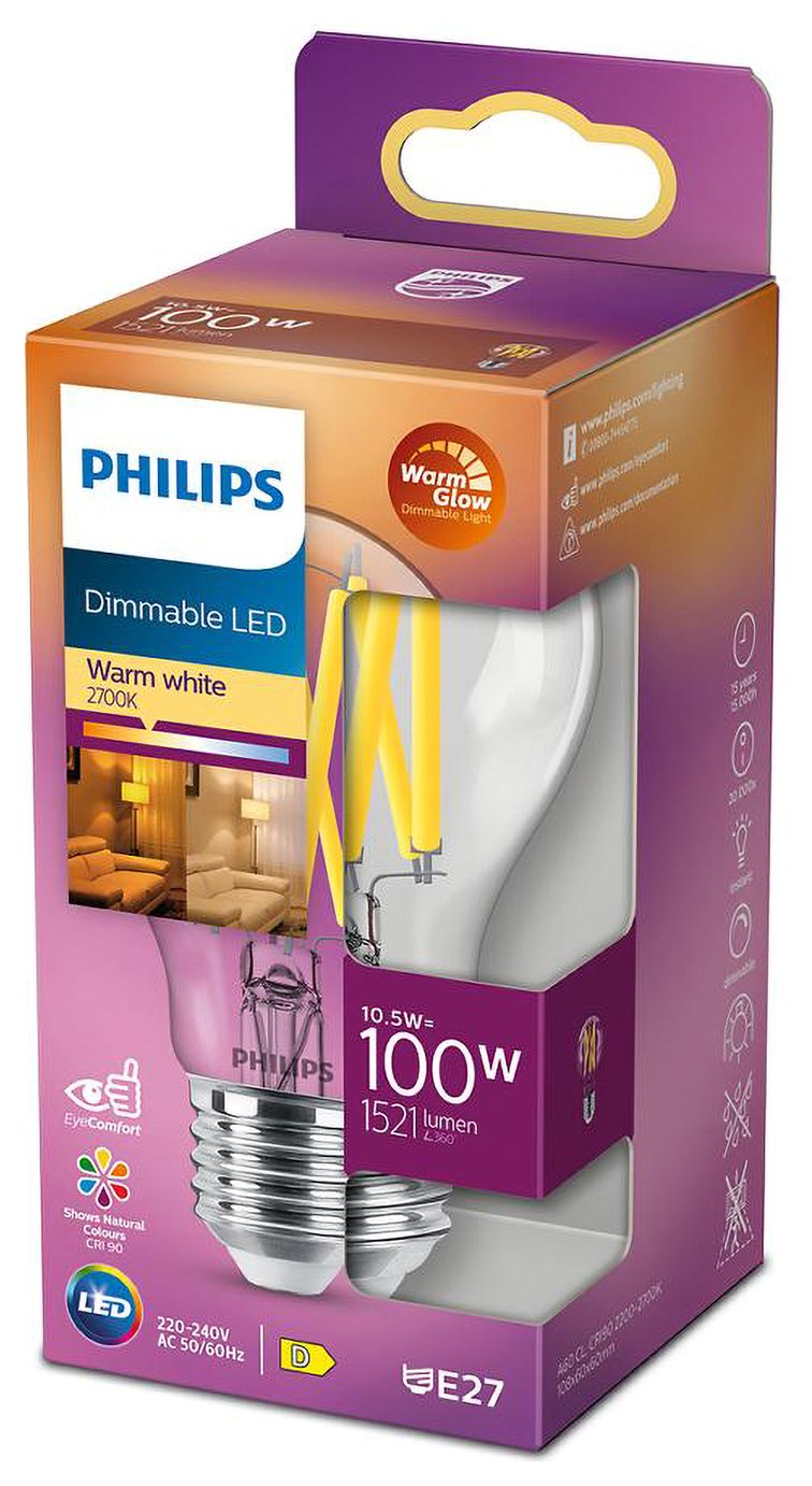 Philips 10.5W LED ES Dimmable Light Bulb