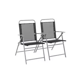 Argos Home Atlantic Set of 2 Folding Metal Garden Chairs