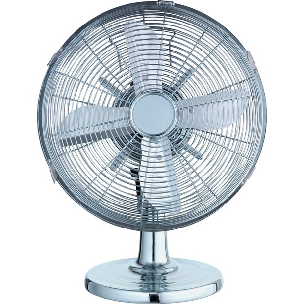 Chrome desk hot sale fan