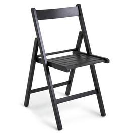 Habitat Solid Wood Folding Chair - Black