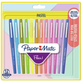 Paper Mate Flair Pastel Felt Tip Pens - Set of 12