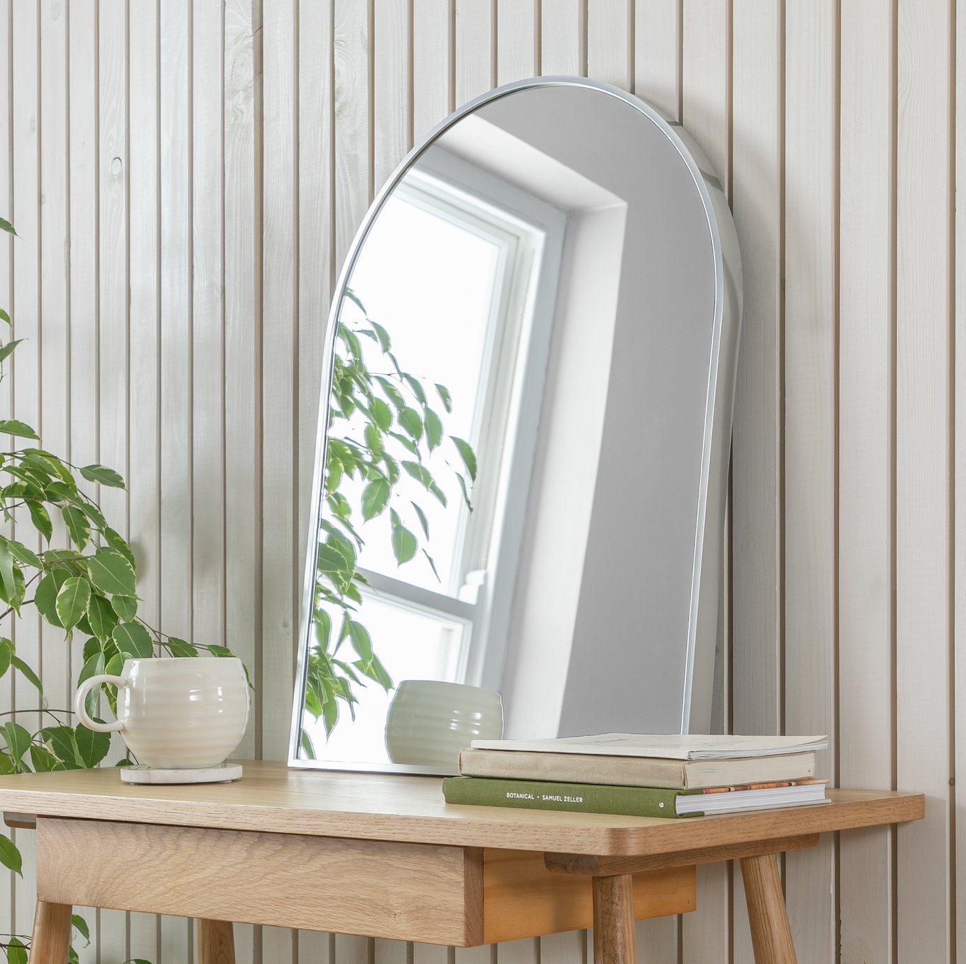 Habitat Silver Arch Wall Mirror - 60x45cm
