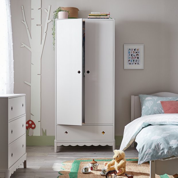 Buy Habitat Kids Serena 2 Door 1 Drawer Wardrobe Ivory Kids wardrobes Habitat