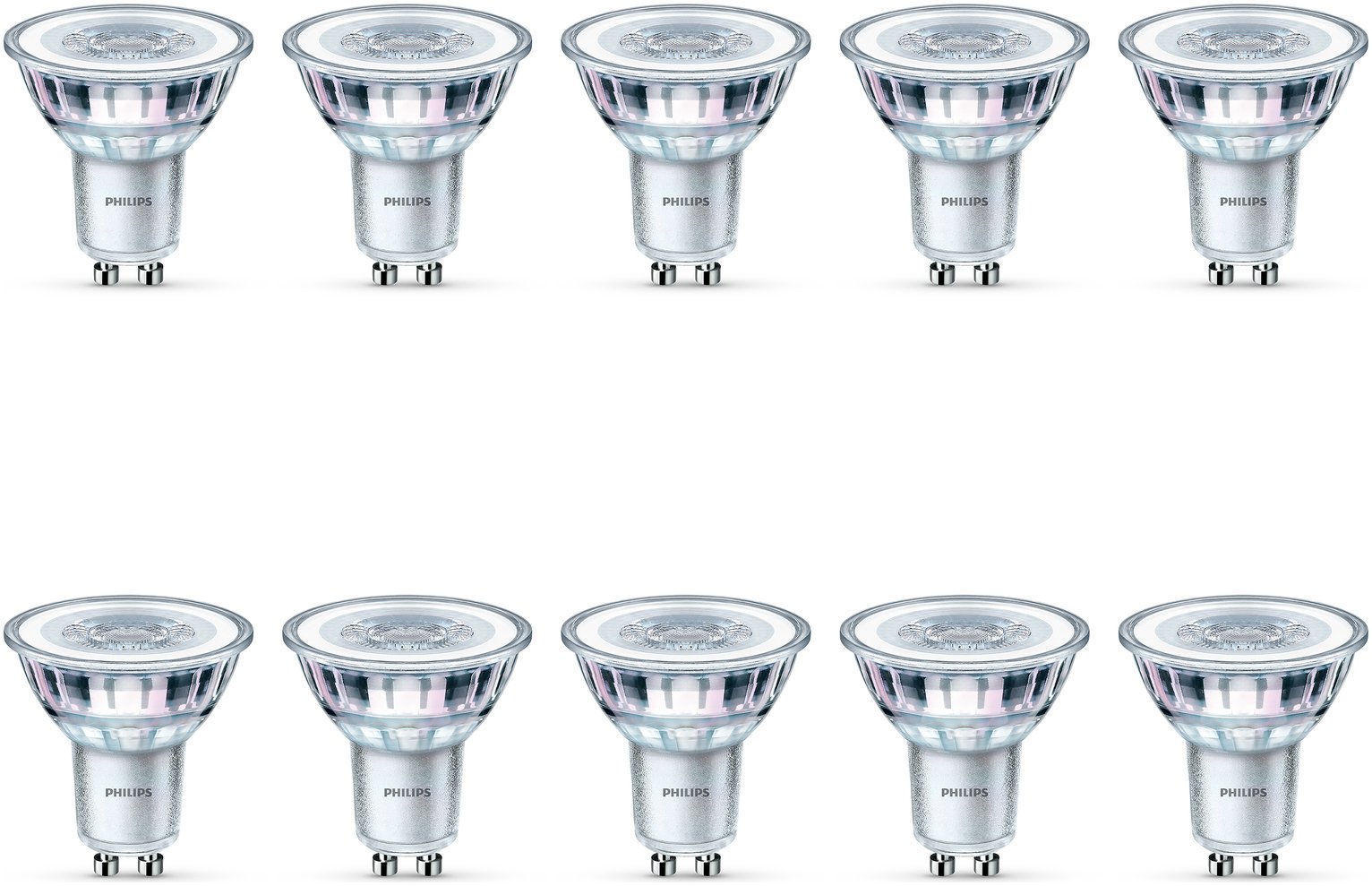 Philips 50W LED GU10 Light Bulb - 10 Pack