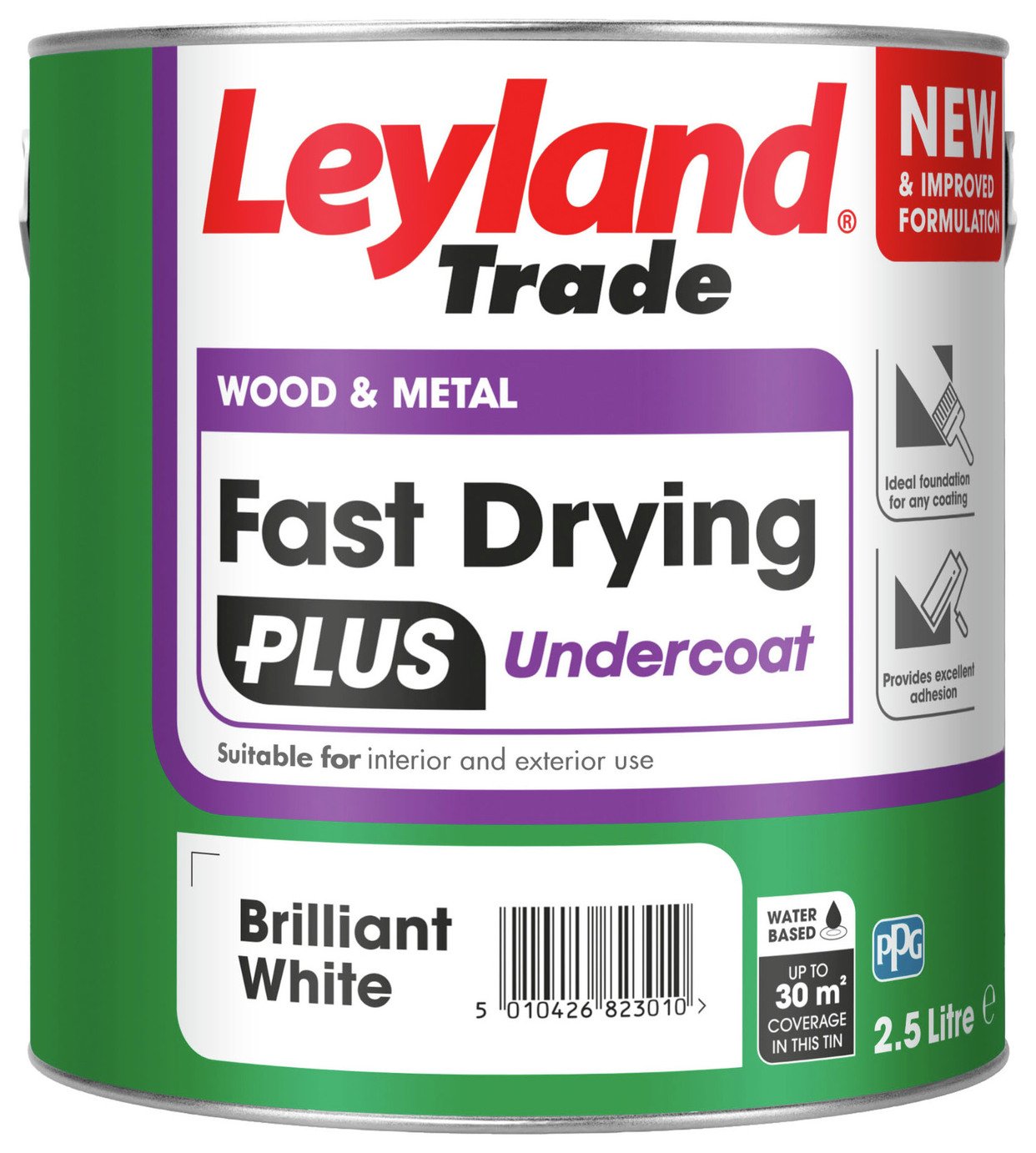 Leyland - Fast Dry Plus - Undercoat - Brilliant White - 2.5L