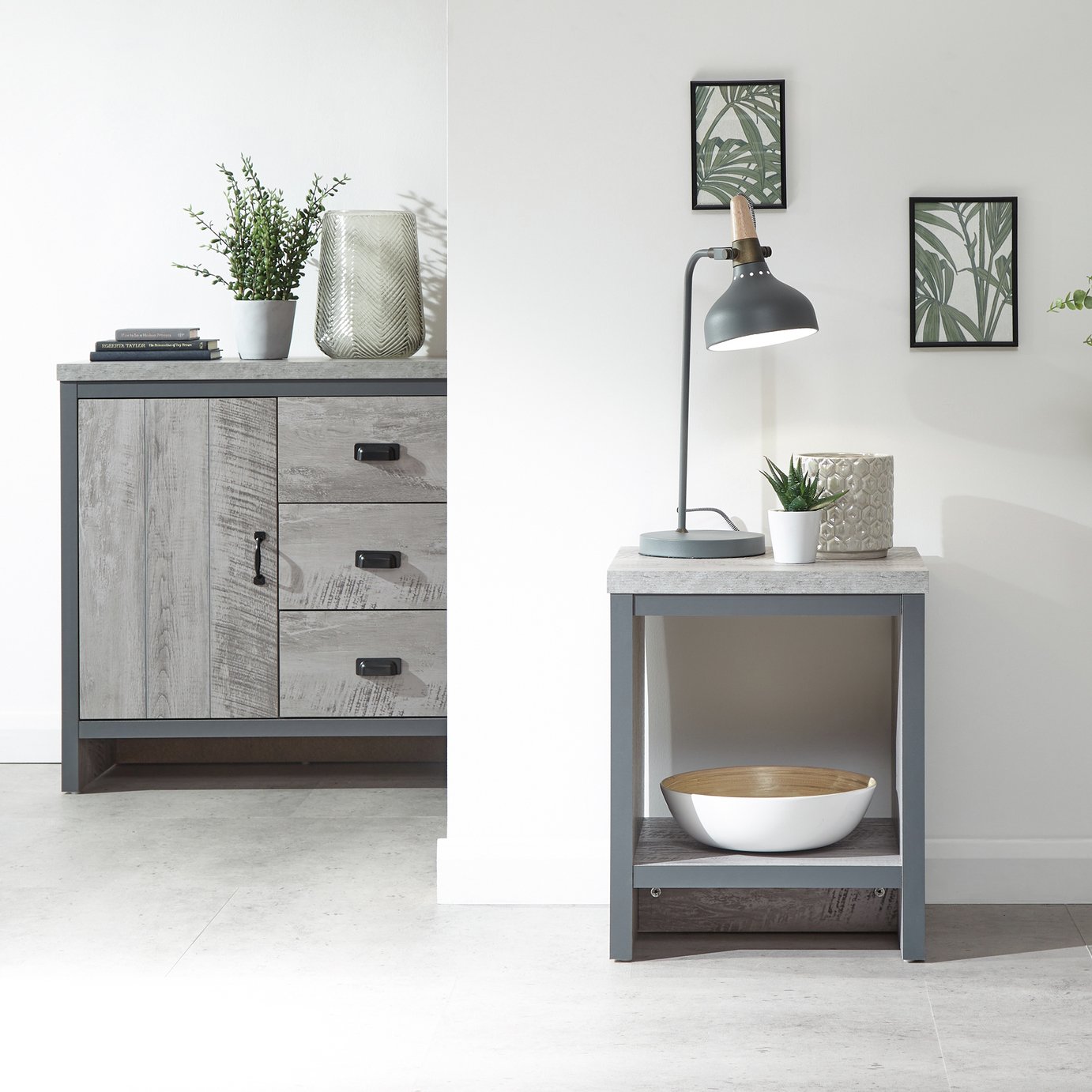 GFW Boston Side Table - Grey 