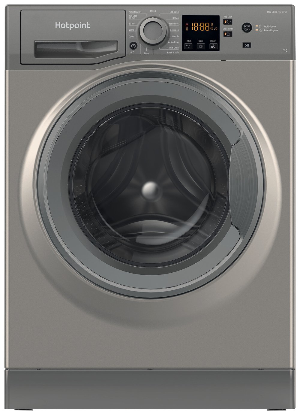 Hotpoint NSWM7469GGUK 7KG 1400 Spin Washing Machine-Graphite