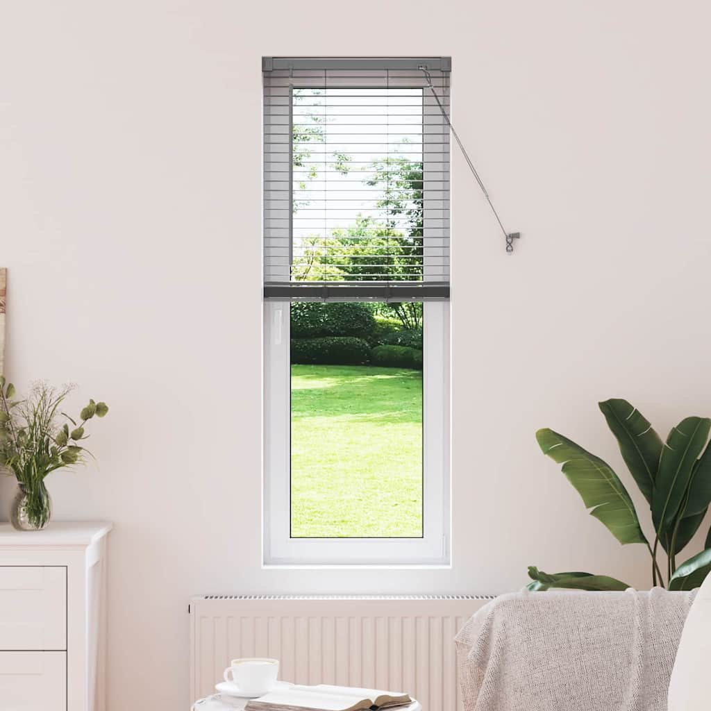 Walplus Polyester Window Blind - Dark Grey - 130 x 50 cm