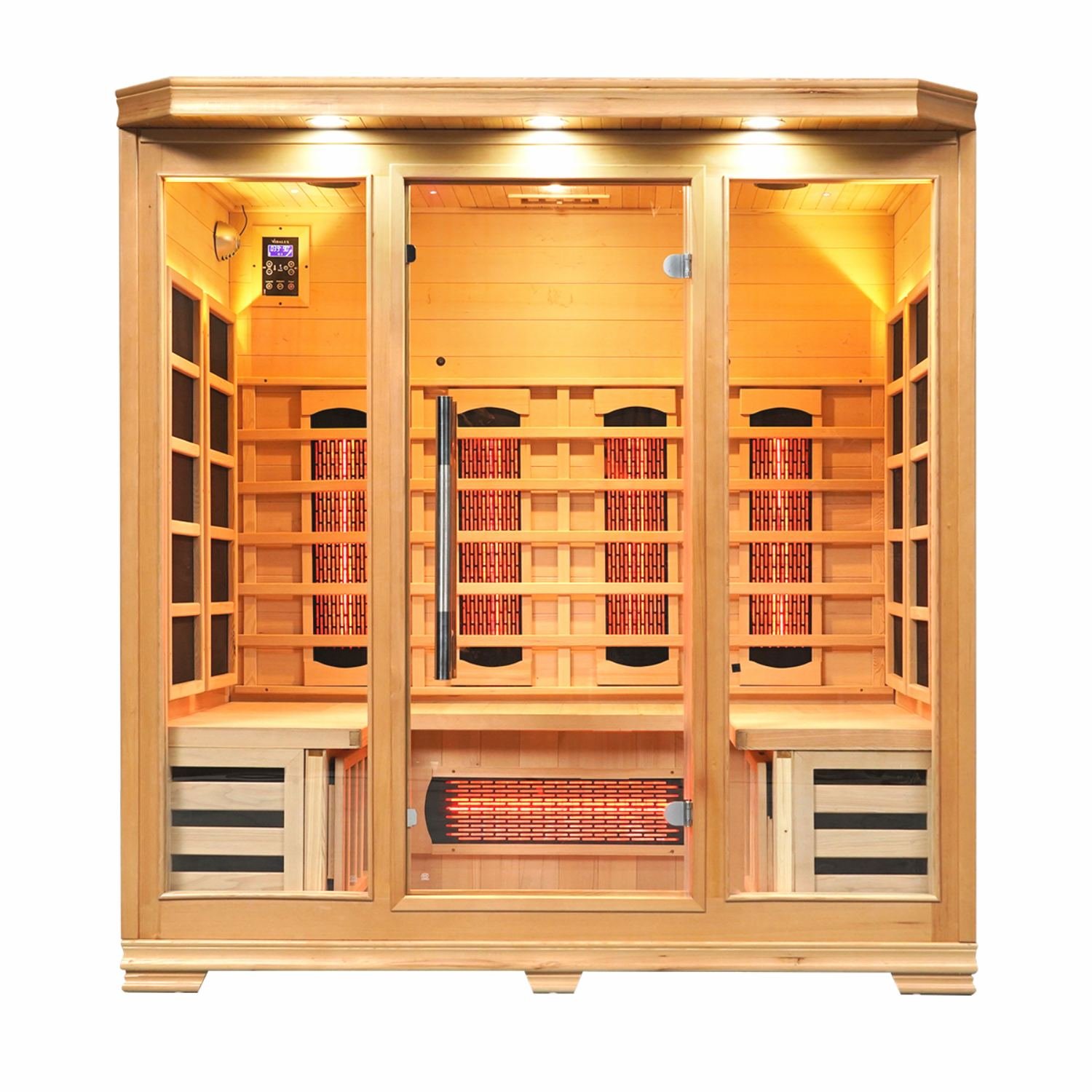 Vidalux Solara 4 Person Full Spectrum Infrared Sauna With Complete Heat