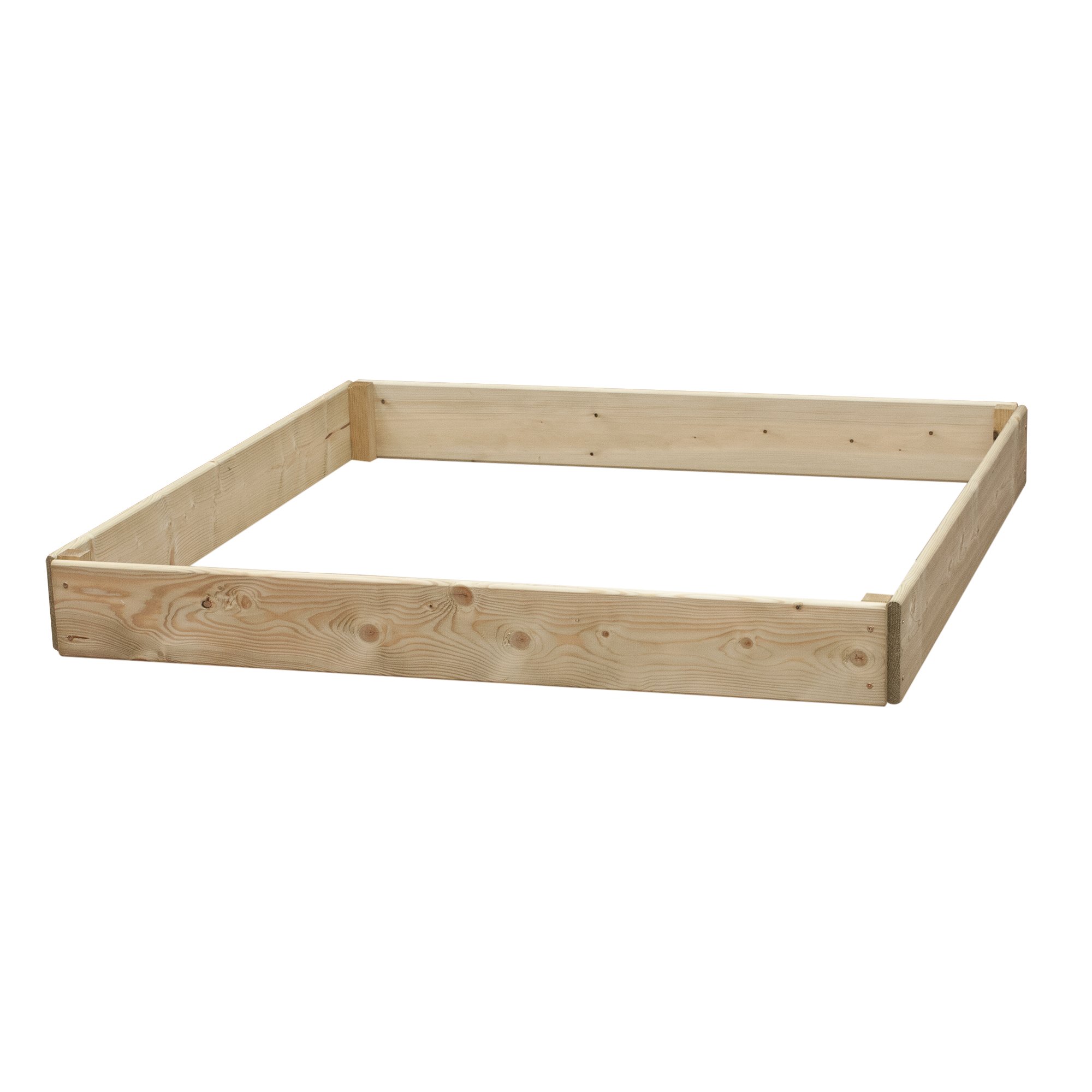 Greena Square Wooden Raised Bed 15 cm High, 120 x 120cm