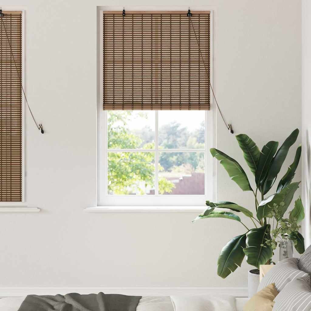 Walplus Bamboo Roller Blind - Brown - 80 x 160 cm