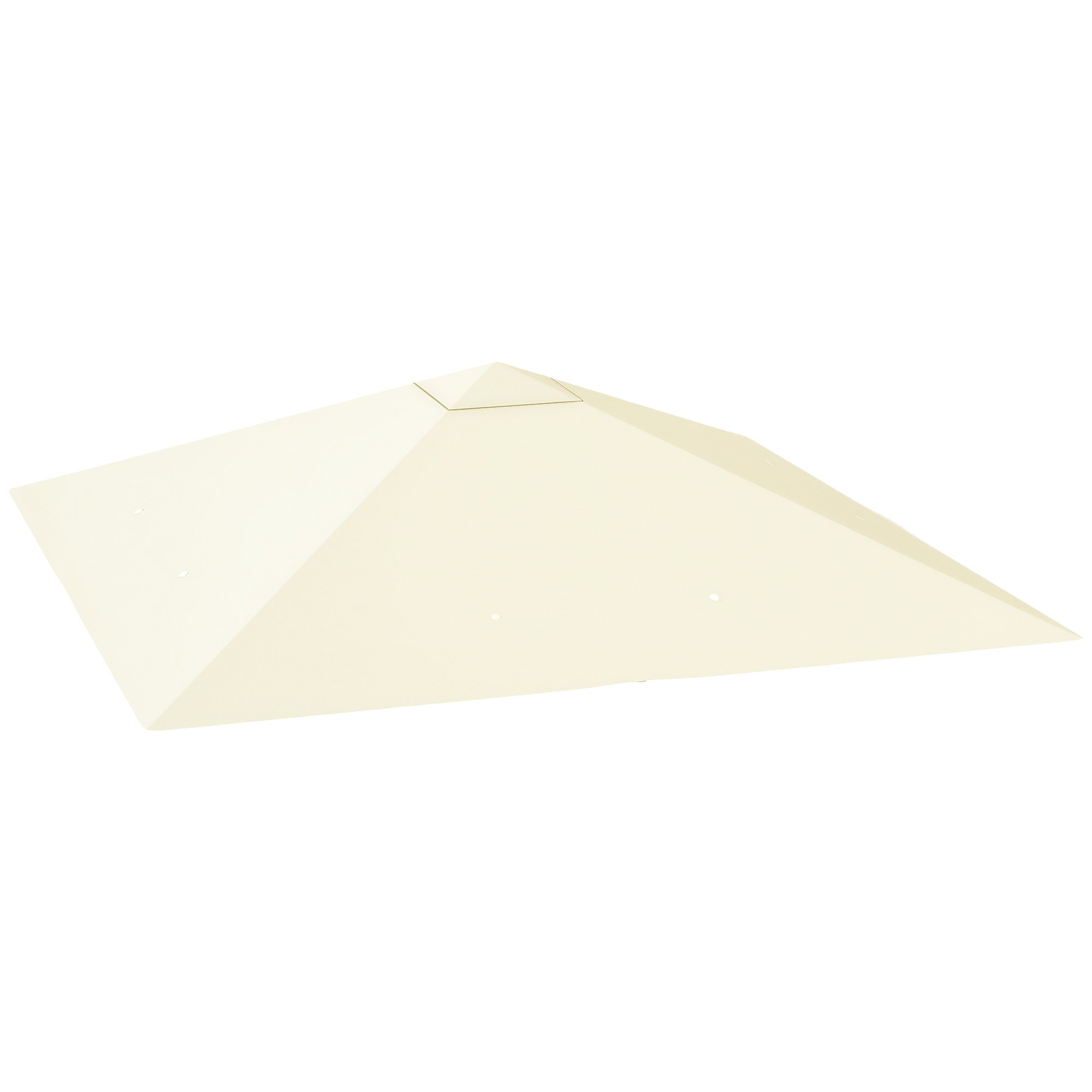 Outsunny Garden Gazebo Canopy Cover with Drain Holes Top Cover Only - Cream