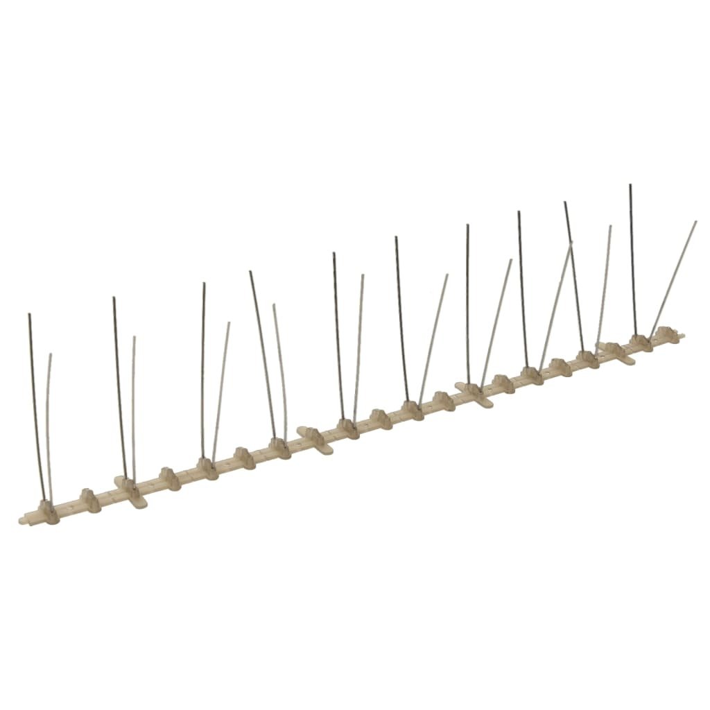 Walplus Set of 20 Stainless Steel 2 Rows Bird and Pigeon Spikes - 1000 cm