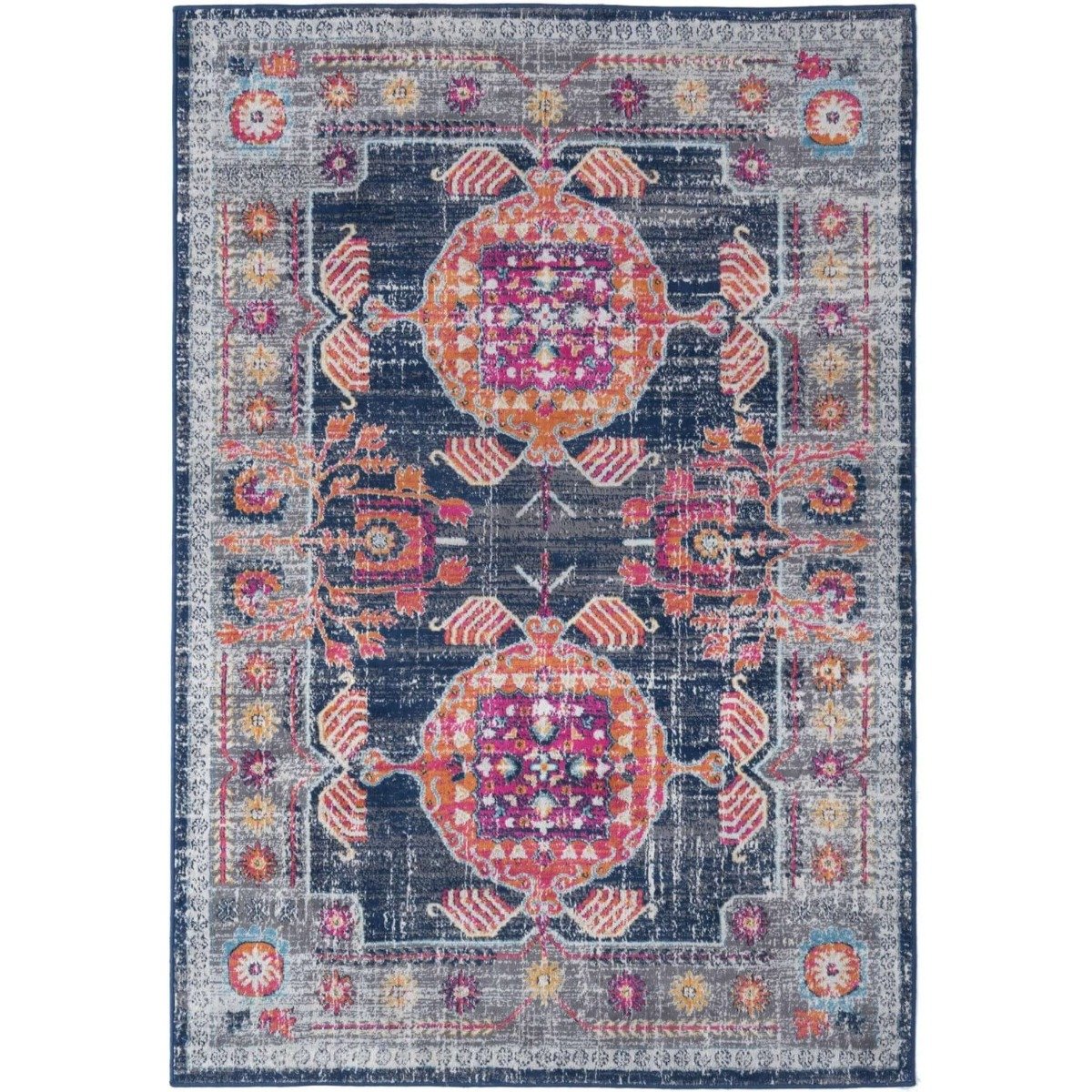 The Rugs Multicoloured Marrakech Vintage Distressed Rug - 160 x 230cm