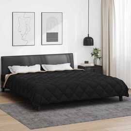 Walplus Winter Duvet and Microfibre - Black and Taupe - 200 x 220 cm