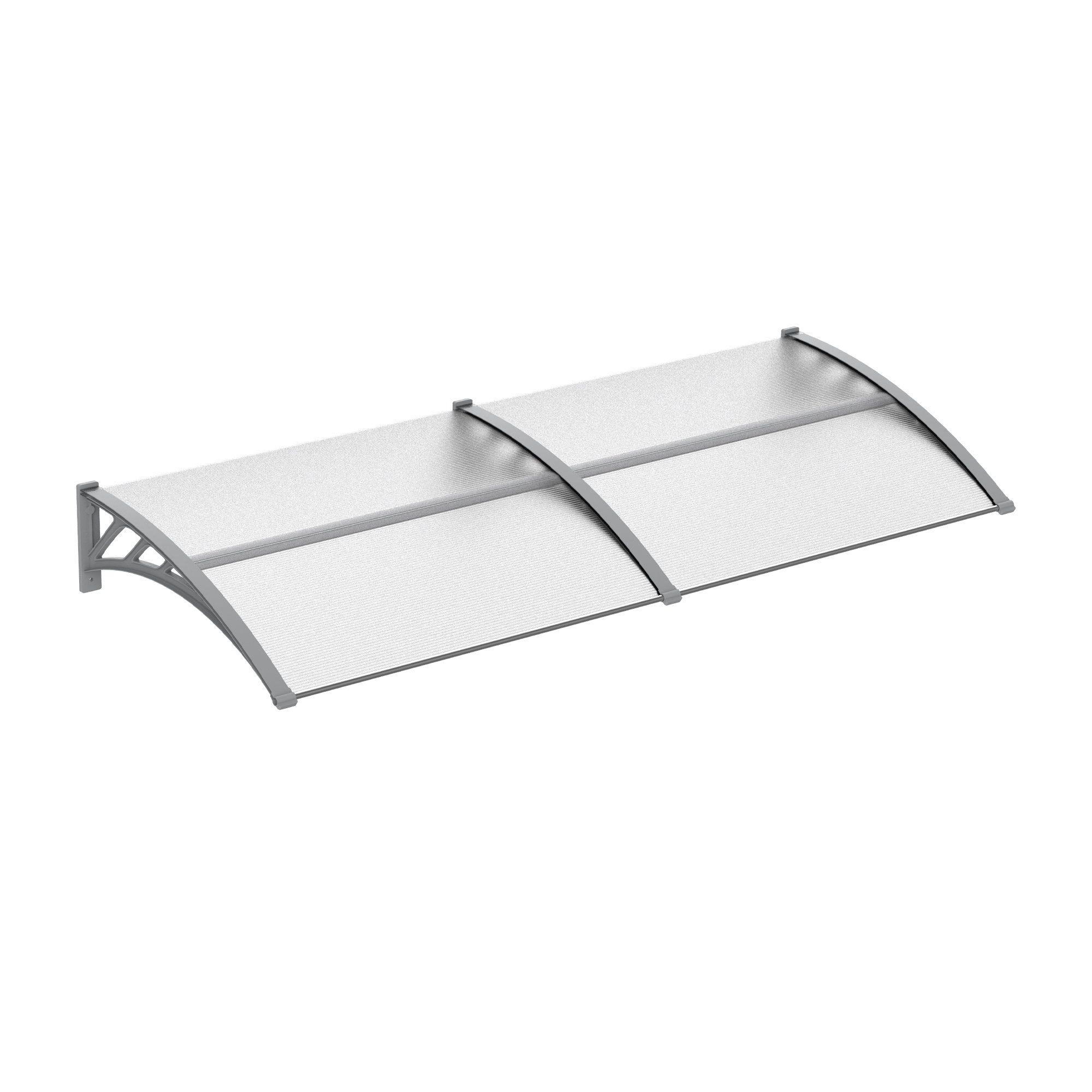 Outsunny Aluminium UV Resistant Garden Door Canopy Rain Shelter - Clear
