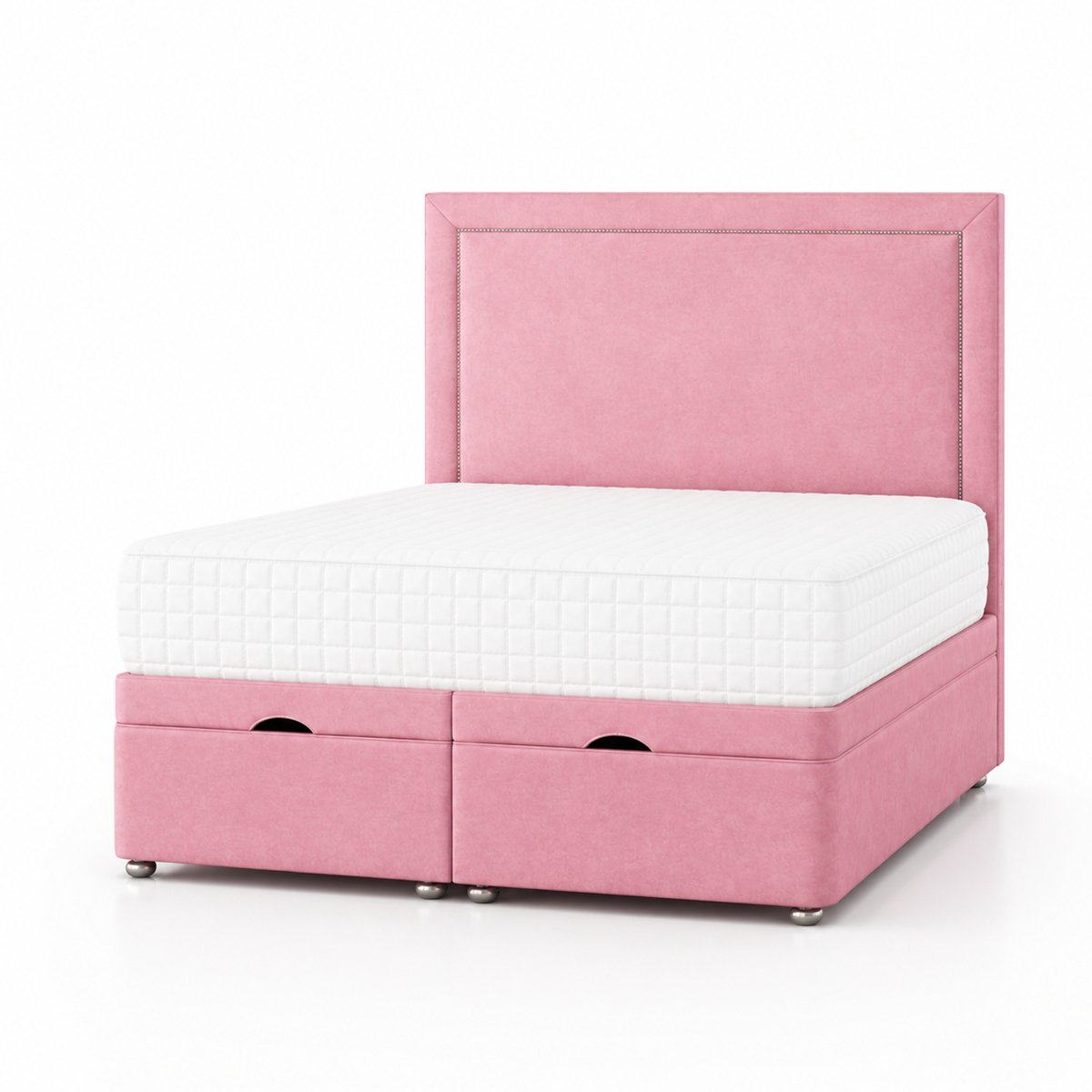 Comfy Deluxe Hannah Coniston 4ft Small Double  End Lift Ottoman Bed Set - Pink