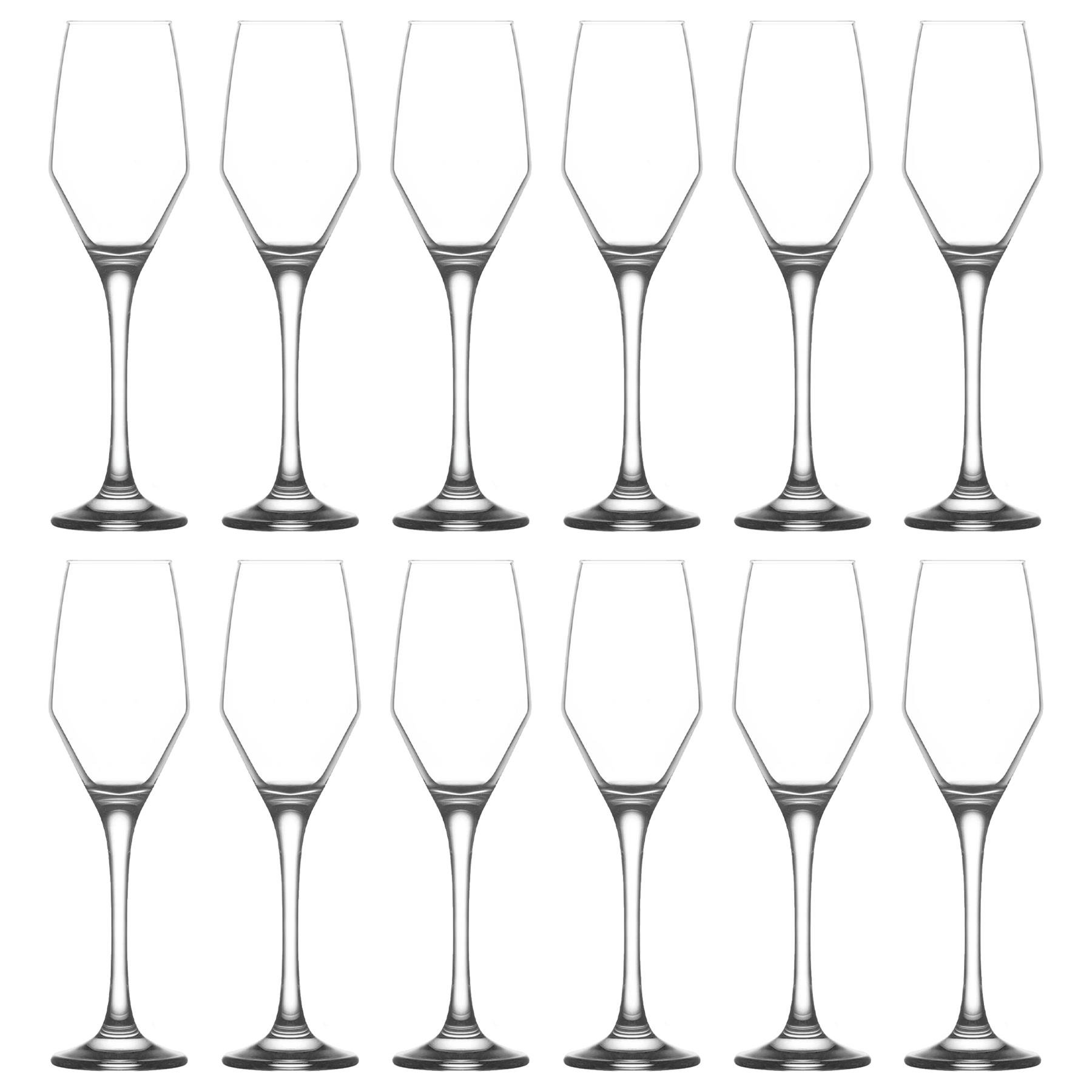 LAV Ella Glass Champagne Flutes - 230ml - Pack of 12