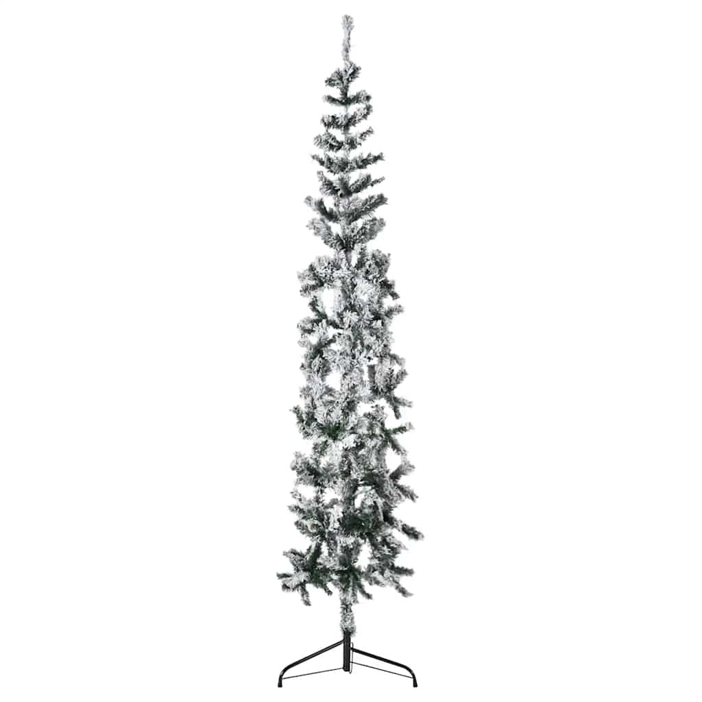 Walplus 290 Tips Slim Half Artificial Christmas Tree - Green - 210 cm