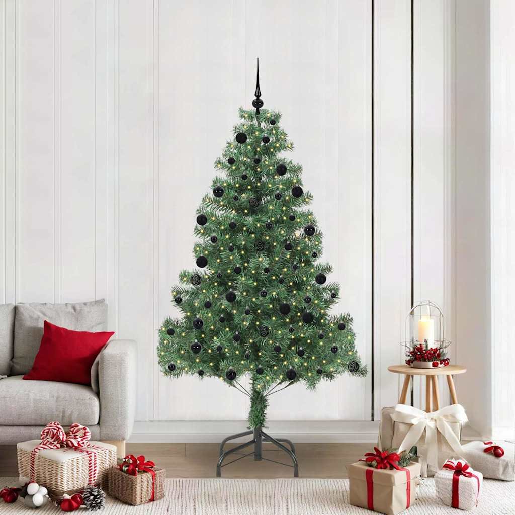 Walplus 300 LED Lights Artificial Christmas Tree 105 cm Wide - Green - 210 cm