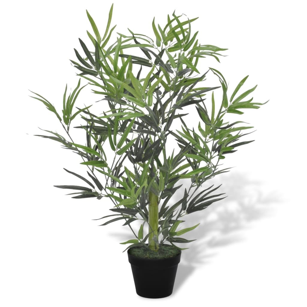 Walplus Artificial Bamboo Tree with Pot - Green - 80 cm