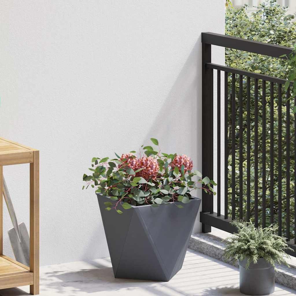 Walplus Steel Garden Planter - Anthracite V2 - 30 x 30 x 30 cm