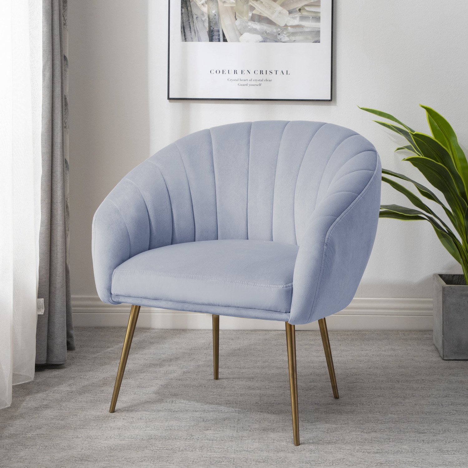 Artemis Home Helena Accent Chair - Light Blue