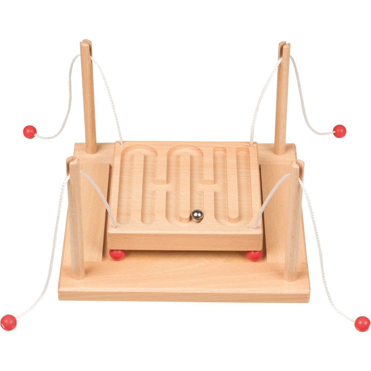 Goki Wooden Ball Parkour Skill Activity Game