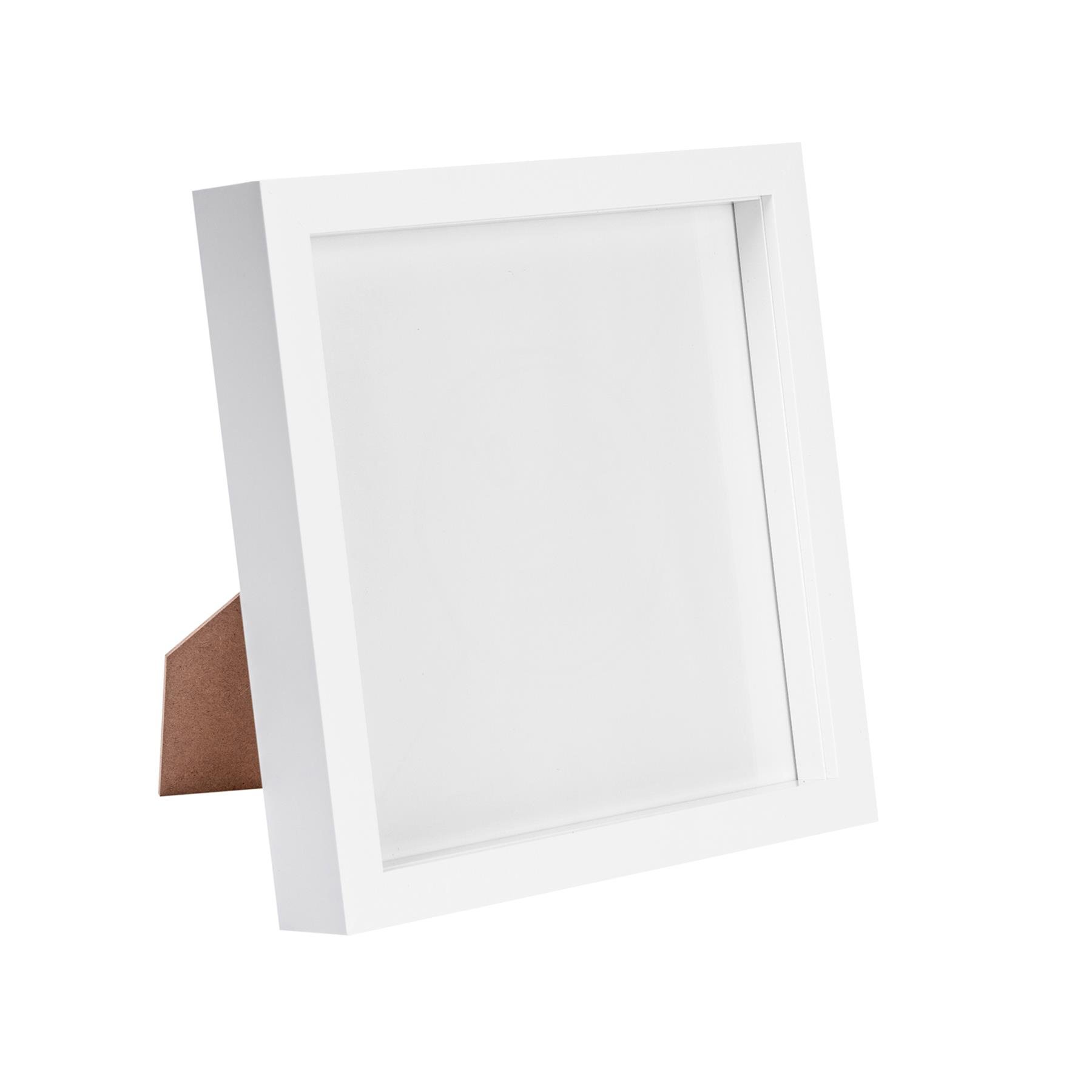 Nicola Spring 3D Box Photo Frame 8" x 8" - White