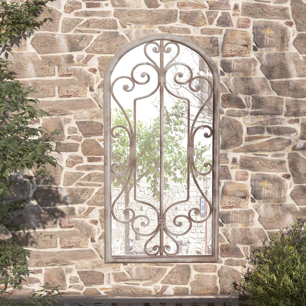 Walplus Iron Garden Mirror Modern Design - Cream - 70 x 30 cm