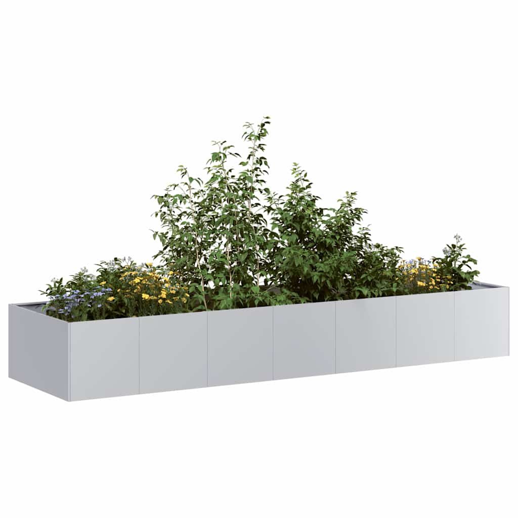 Walplus Galvanised Steel Garden Planter - 280 x 80 x 40 cm