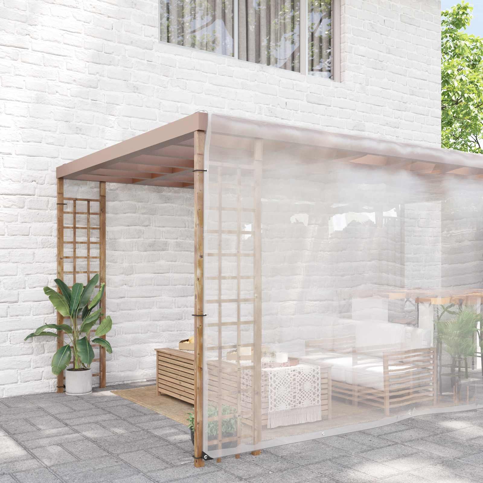 Walplus PE Plant Cover - Transparent - 1200 x 1200 cm