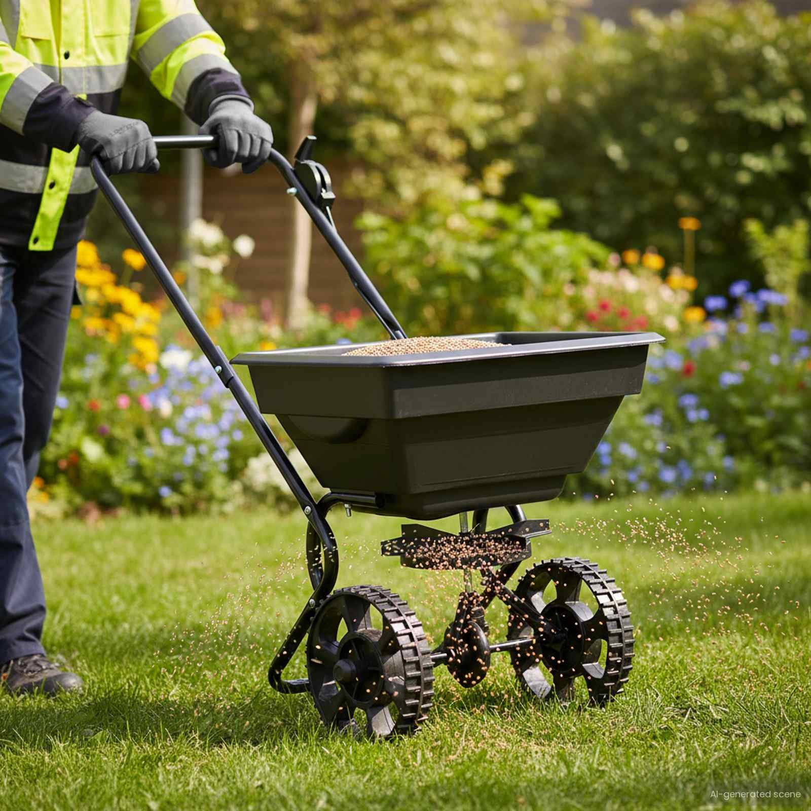Walplus Black Steel Garden Spreader - 82 x 46 x 75cm