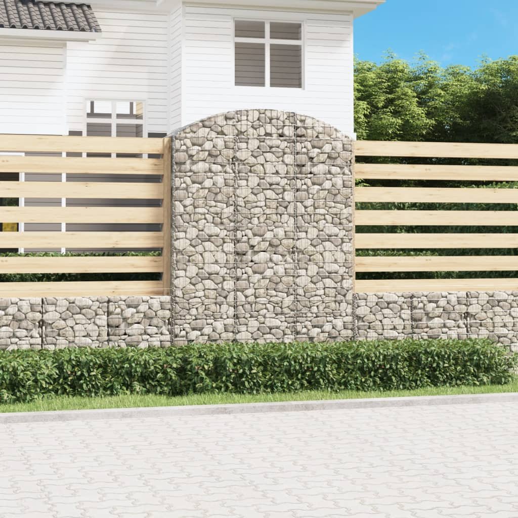 Walplus Galvanised Iron Gabion Basket - Silver 150 x 50 x 200/ - 220 cm
